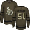Wholesale Cheap Adidas Senators #51 Artem Anisimov Green Salute to Service Stitched Youth NHL Jersey