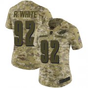 Wholesale Cheap Nike Eagles #92 Reggie White Camo Women's Stitched NFL Limited 2018 Salute to Service Jersey