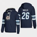 Wholesale Cheap Winnipeg Jets #26 Blake Wheeler Blue adidas Lace-Up Pullover Hoodie