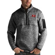 Wholesale Cheap Chicago Blackhawks Antigua Fortune Quarter-Zip Pullover Jacket Charcoal