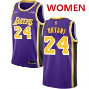Wholesale Cheap Women's Los Angeles Lakers #24 Kobe Bryant Purple Basketball Swingman Statement Edition Jersey