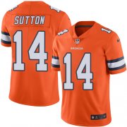 Wholesale Cheap Nike Broncos #14 Courtland Sutton Orange Men's Stitched NFL Limited Rush Jersey