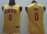 Wholesale Cheap Men's Cleveland Cavaliers #0 Kevin Love Yellow 2017 The NBA Finals Patch Jersey