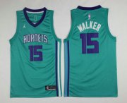 Wholesale Cheap Men's New Orleans Pelicans #15 Kemba Walker Green 2017-2018 Jordan Swingman Stitched NBA Jersey