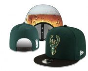 Wholesale Cheap Milwaukee Bucks Snapback Ajustable Cap Hat YD 3