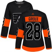 Wholesale Cheap Adidas Flyers #28 Claude Giroux Black Alternate Authentic Women's Stitched NHL Jersey
