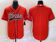 Wholesale Cheap Men's Detroit Tigers Blank Orange Cool Base Stitched Baseball Jersey