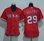 Wholesale Cheap Rangers #29 Adrian Beltre Red Women's Alternate Stitched MLB Jersey