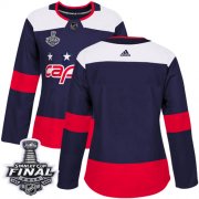 Wholesale Cheap Adidas Capitals Blank Navy Authentic 2018 Stadium Series Stanley Cup Final Champions Women's Stitched NHL Jersey