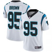 Wholesale Cheap Nike Panthers #95 Derrick Brown White Men's Stitched NFL Vapor Untouchable Limited Jersey