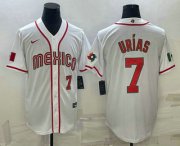 Wholesale Cheap Men's Mexico Baseball #7 Julio Urias Number 2023 White World Baseball Classic Stitched Jersey2