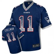 Wholesale Cheap Nike Patriots #11 Julian Edelman Navy Blue Team Color Men's Stitched NFL Elite Drift Fashion Jersey