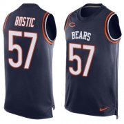 Wholesale Cheap Nike Bears #57 Jon Bostic Navy Blue Team Color Men's Stitched NFL Limited Tank Top Jersey