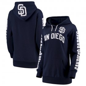 Wholesale Cheap San Diego Padres G-III 4Her by Carl Banks Women\'s Extra Innings Pullover Hoodie Navy