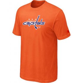 Wholesale Cheap Washington Capitals Big & Tall Logo Orange NHL T-Shirt
