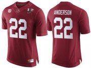 Wholesale Cheap Men's Alabama Crimson Tide #22 Ryan Anderson Red 2017 Championship Game Patch Stitched CFP Nike Limited Jersey
