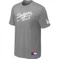 Wholesale Cheap Los Angeles Dodgers Nike Short Sleeve Practice MLB T-Shirt Light Grey