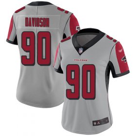 Wholesale Cheap Nike Falcons #90 Marlon Davidson Silver Women\'s Stitched NFL Limited Inverted Legend Jersey