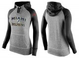 Wholesale Cheap Women's Nike Miami Dolphins Performance Hoodie Grey & Black