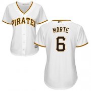 Wholesale Cheap Pirates #6 Starling Marte White Home Women's Stitched MLB Jersey