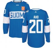 Wholesale Cheap Team Finland #20 Sebastian Aho Blue 2016 World Cup Stitched NHL Jersey