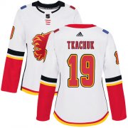 Wholesale Cheap Adidas Flames #19 Matthew Tkachuk White Road Authentic Women's Stitched NHL Jersey