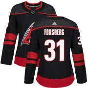 Wholesale Cheap Adidas Hurricanes #31 Anton Forsberg Black Alternate Authentic Women's Stitched NHL Jersey