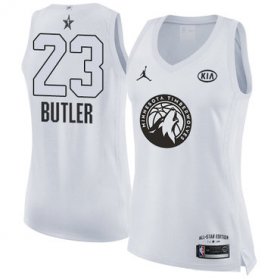 Wholesale Cheap Nike Minnesota Timberwolves #23 Jimmy Butler White Women\'s NBA Jordan Swingman 2018 All-Star Game Jersey