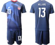 Wholesale Cheap Men 2020-2021 Season National team United States away blue 13 Soccer Jersey1