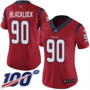 Wholesale Cheap Nike Texans #90 Ross Blacklock Red Alternate Women's Stitched NFL 100th Season Vapor Untouchable Limited Jersey