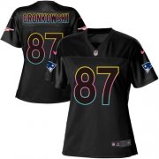 Wholesale Cheap Nike Patriots #87 Rob Gronkowski Black Women's NFL Fashion Game Jersey