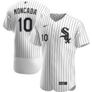 Wholesale Cheap Chicago White Sox #10 Yoan Moncada Men's Nike White Home 2020 Authentic Player MLB Jersey