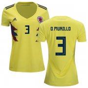 Wholesale Cheap Women's Colombia #3 O.Murillo Home Soccer Country Jersey