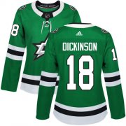 Cheap Adidas Stars #18 Jason Dickinson Green Home Authentic Women's Stitched NHL Jersey