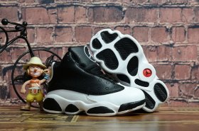 Wholesale Cheap Kids\' Air Jordan 13 Retro Shoes Black/White