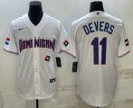 Wholesale Cheap Men's Dominican Republic Baseball #11 Rafael Devers 2023 White World Baseball Classic Stitched Jersey