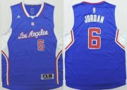 Wholesale Cheap Men's Los Angeles Clippers #6 DeAndre Jordan Revolution 30 Swingman 2014 New Blue Jersey
