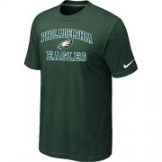Wholesale Cheap Nike NFL Philadelphia Eagles Heart & Soul NFL T-Shirt Dark Green