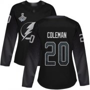 Cheap Adidas Lightning #20 Blake Coleman Black Alternate Authentic Women's 2020 Stanley Cup Champions Stitched NHL Jersey