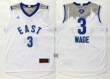 Wholesale Cheap 2015-16 NBA Eastern All-Stars Men's #3 Dwyane Wade Revolution 30 Swingman White Jersey