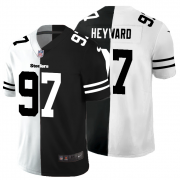 Cheap Pittsburgh Steelers #97 Cameron Heyward Men's Black V White Peace Split Nike Vapor Untouchable Limited NFL Jersey