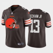 Wholesale Cheap Cleveland Browns #13 Odell Beckham Jr. Brown Men's Nike Big Team Logo Vapor Limited NFL Jersey
