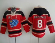 Wholesale Cheap Royals #8 Mike Moustakas Red Sawyer Hooded Sweatshirt MLB Hoodie