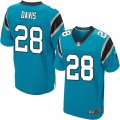 Wholesale Cheap Nike Panthers #28 Mike Davis Blue Alternate Men's Stitched NFL New Elite Jersey
