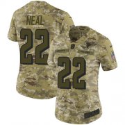 Wholesale Cheap Nike Falcons #22 Keanu Neal Camo Women's Stitched NFL Limited 2018 Salute to Service Jersey