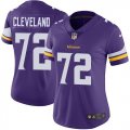 Wholesale Cheap Nike Vikings #72 Ezra Cleveland Purple Team Color Women's Stitched NFL Vapor Untouchable Limited Jersey