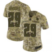 Wholesale Cheap Nike Vikings #29 Xavier Rhodes Camo Women's Stitched NFL Limited 2018 Salute to Service Jersey