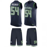 Wholesale Cheap Nike Seahawks #54 Bobby Wagner Steel Blue Team Color Men's Stitched NFL Limited Tank Top Suit Jersey