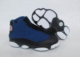 Wholesale Cheap Kids\' Air Jordan 13 Retro Shoes Brave Blue/Black-White