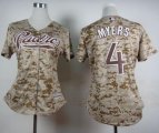 Wholesale Cheap Padres #4 Wil Myers Camo Alternate 2 Women's Stitched MLB Jersey